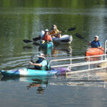 People kayaking
